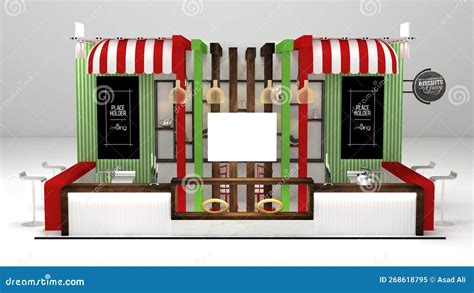 Creative Food Exhibition Stand Design Trade Booth Template Corporate