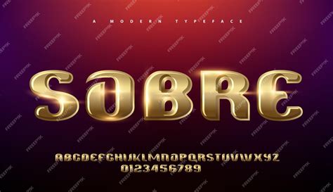 Premium Vector Sport Modern Alphabet Gold Font Typography 3d Urban Style