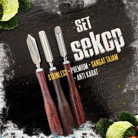 sekop set lengkap isi  sekop ukir buah sekop premium terjamin
