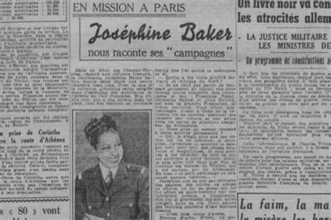 Quand Jos Phine Baker La R Sistante Voquait Sa Vie De Caserne Dans