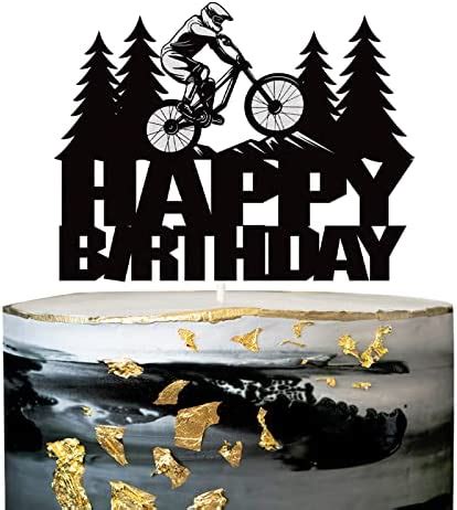 Bicycle Birthday Cake Topper Happy Birthday Mountain Bike Cake Topper