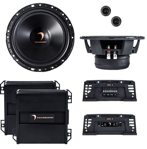 Diamond Audio H65S 6 5 HEX Series 2 Way 3 6 Ohm Component Speakers