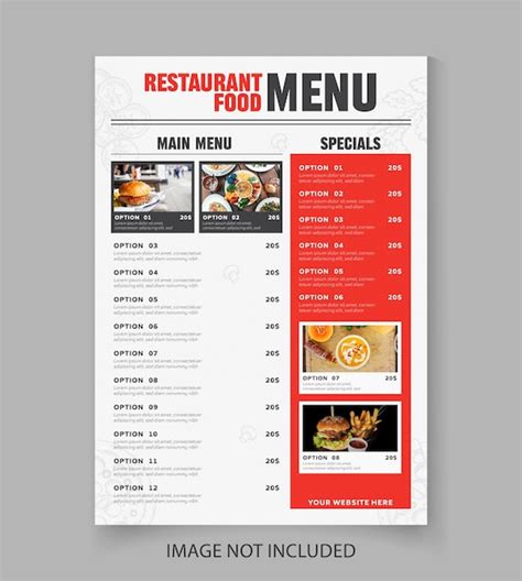 Restaurant Men Karte Einfach Design Lebensmittel Men Banner Vorlage