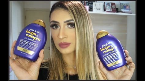 Organix Biotin Collagen Fios Mais Encorpados Youtube