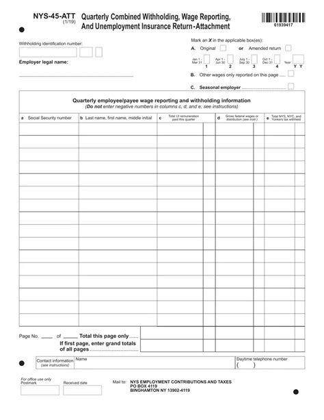 Form Nys 45 Att Mn ≡ Fill Out Printable Pdf Forms Online