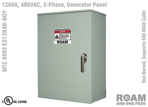 Roam 3 Phase 1200A Cam Lock Generator Box