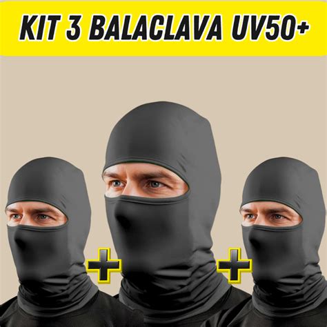 3 Touca Ninja Balaclava Toca UV 50 Proteção Solar Térmica Motoqueiro