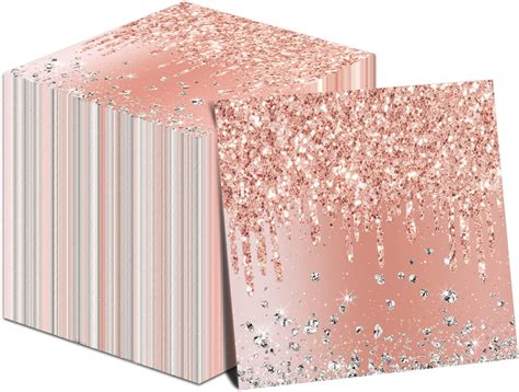 Amazon 100 Pieces Rose Gold Birthday Napkin Pink Gold Birthday