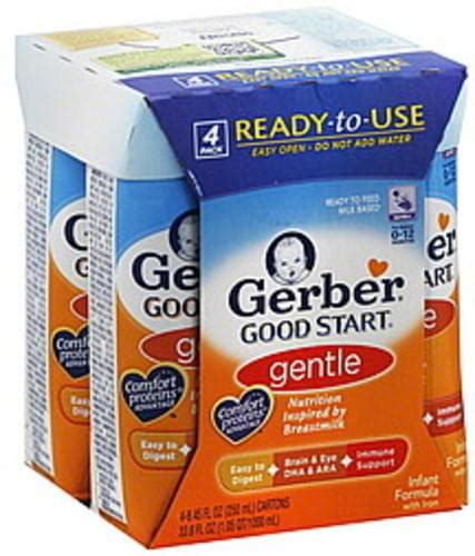 Gerber Gentle Infant Formula - 4 ea, Nutrition Information | Innit