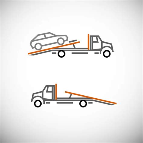 Tow truck in silhouette — Stock Vector © retroartist #33579511