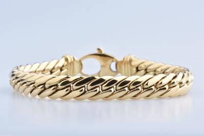 Bracelet Maille Anglaise En Or Jaune Carats Bijoux Et Montres