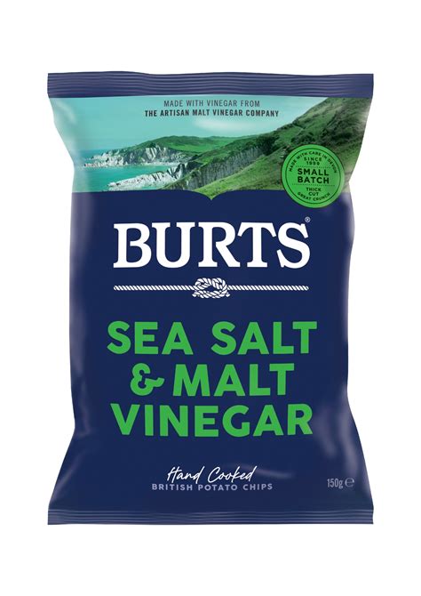 Burts Sea Salt Malted Vinegar Potato Chips Large Oz G Bwi