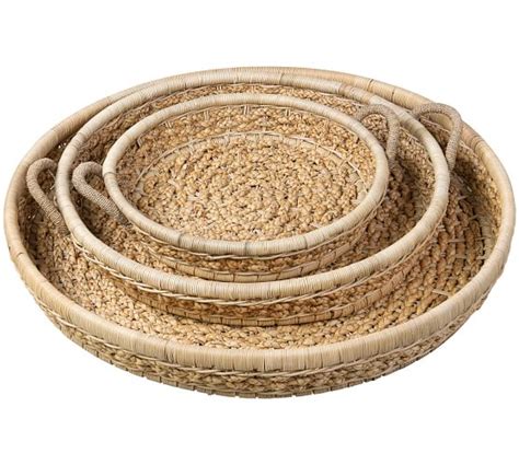 Emma Woven Baskets Wall Art Set Of 3 Pottery Barn