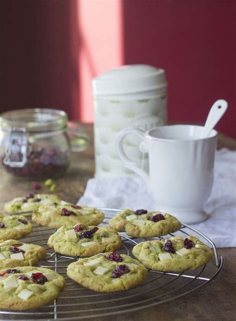 Cookies pistache cranberries et pépites de chocolat blanc