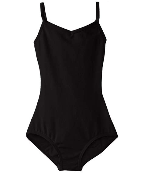 V Neck Camisole Leotard Girls Black C3112v42qlb