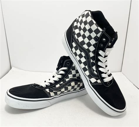 Vans Checkered Black White High Top Casual Comfort Sn… - Gem