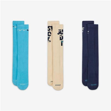 Kit De Meias Cano Alto Nike Everyday Plus Cushioned Adulto Pares