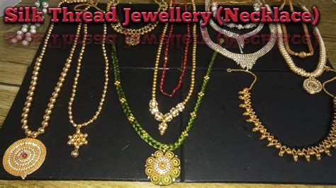 Silk Thread Jewellery Making Necklace Youtube