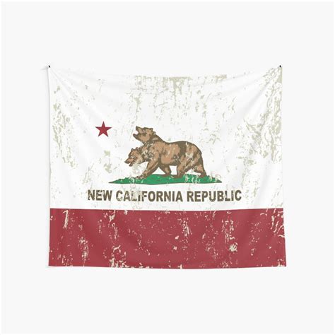 "New California Republic Flag Distressed" Wall Tapestry by NorCal ...