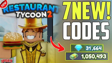 UPDATE Codes RESTAURANT TYCOON 2 CODES ROBLOX RESTAURANT TYCOON