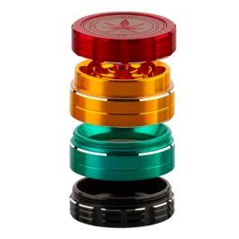 Amsterdam Leaf Aluminum Grinder Piece Rasta Grasscity Uk