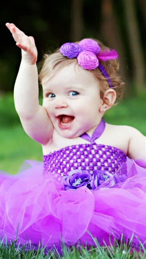 free download | Cute Baby Live, Purple Frock, baby girl, HD phone ...