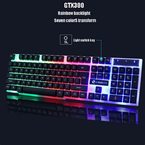 Limeide GTX300 Colorful LED Backlight Ergonomic Mechanical Gaming