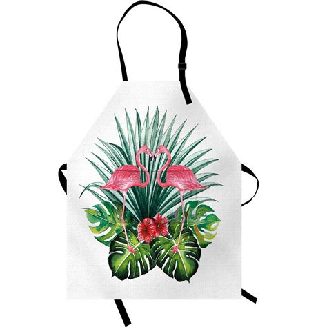 Buy Flamingo Apron 26x32 Inch Pink Flamingo Bird Tropical Flowers