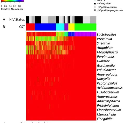 Heat Map Of Bacterial Relative Abundance By Community State Type And Download Scientific