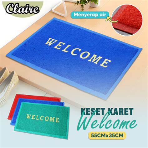 Claire Keset Karet Welcome Tebal Keset Kaki Lantai Lazada Indonesia