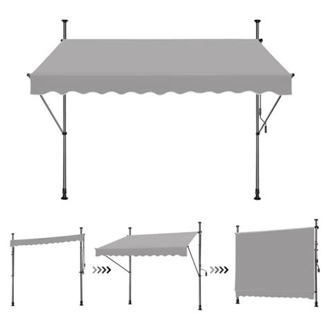 Balkonmarkise Klemmmarkise Cm H Henverstellbar Garten Sonnen