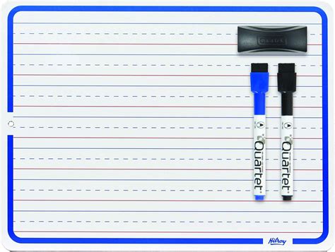 Hilroy Double Sided Dry Erase Lap Board Kit Includes 2 Markers And