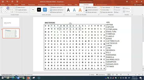 Resolviendo Sopa De Letras En Power Point Youtube