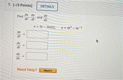 Solved Find Dtdx Dtdy And Dxdy Chegg