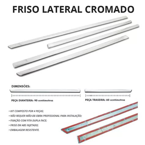 Friso Lateral P Porta Cromado Modelo Opcional Etios Sedan