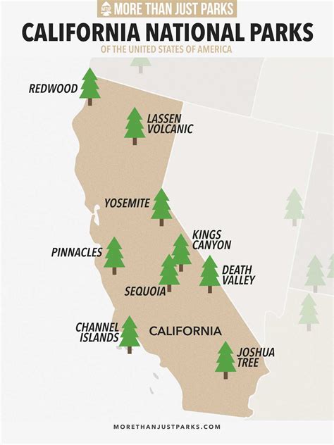 National Parks Map California - Abbe Lindsy