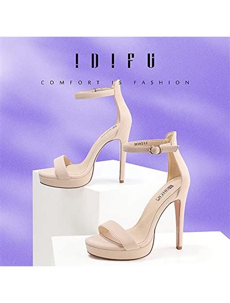 Buy Idifu Women S Stiletto High Heel Sandals Platform Open Toe Ankle