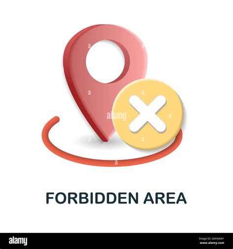 Forbidden Area Icon D Illustration From Security Collection Creative