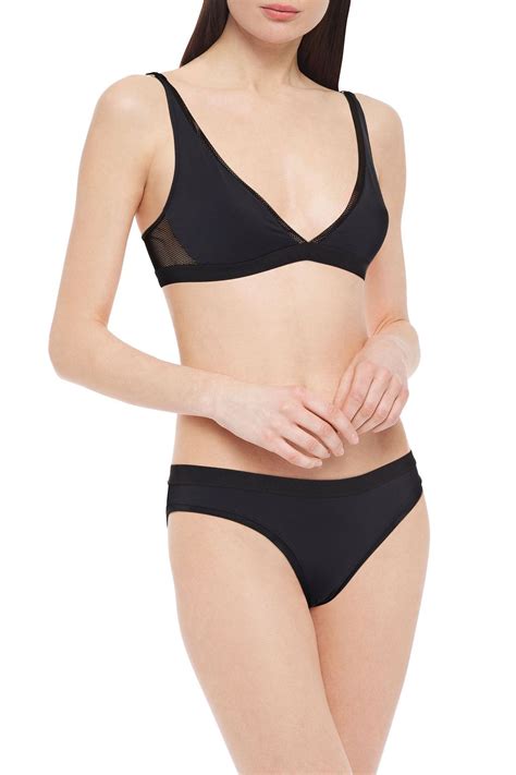 Stella Mccartney Mesh Trimmed Low Rise Bikini Briefs The Outnet