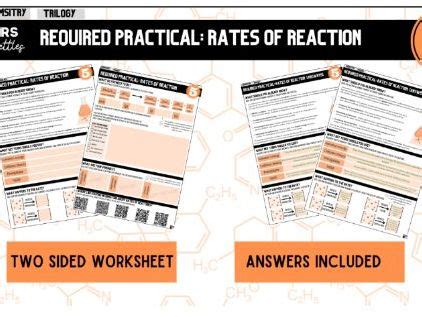 Factors Affecting Reaction Rates RP AQA 9 1 Teaching Resources