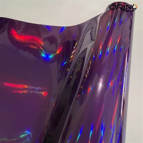 50x300cm Black Holographic Chrome Vinyl Wrap Rainbow Finish Roll Diy