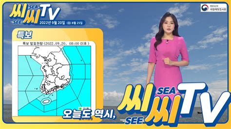 See Sea Tv 2022년 9월 20일 내일까지 대부분 해역 풍랑특보 발효 해양방송 On바다 Youtube