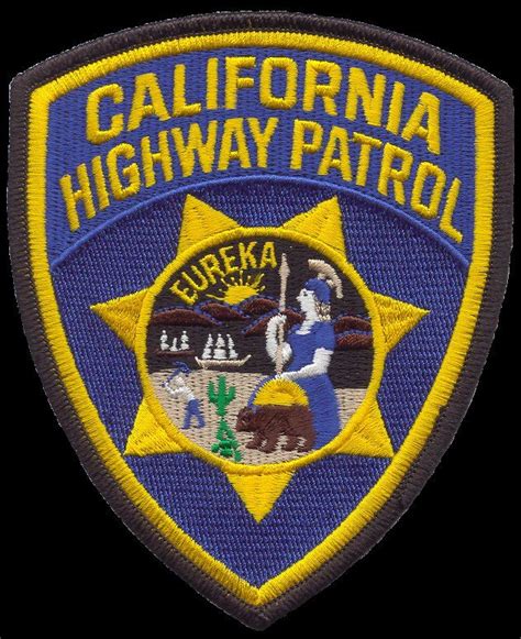 California Highway Patrol Police Patch With Bear Image