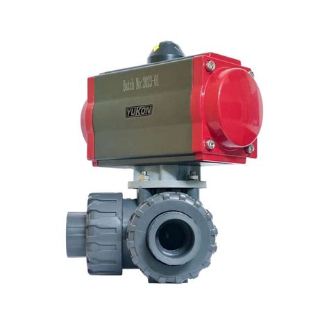 Pneumatic Actuator Operated Pvc Way True Union Ball Valve Yukon