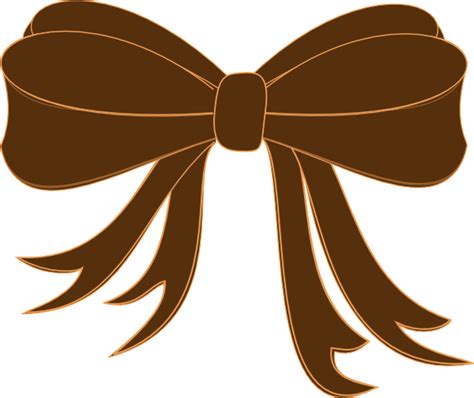 Brown Bow Ribbon Clip Art at Clker.com - vector clip art online ...