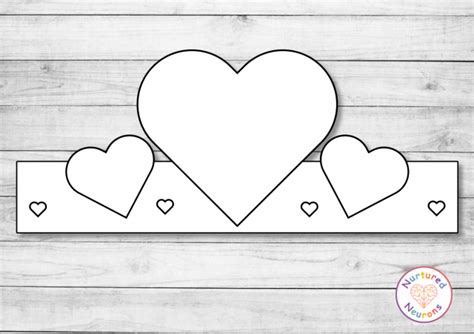 Printable Valentine S Day Headband Craft Simple DIY Crown Nurtured