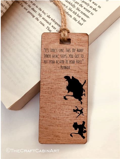 Lion King Disney Quotes Wooden Bookmark Gift Birthday | Etsy