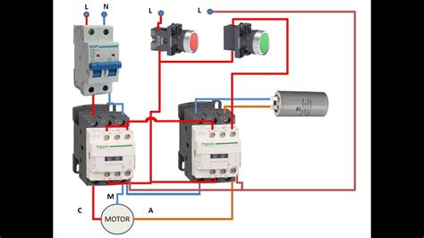 Conexión de un motor monofásico con capacitor de arranque a través de 2