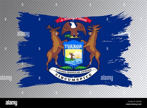 Michigan state flag, Michigan flag transparent background Stock Photo ...