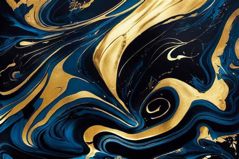 Premium Photo Navi Blue And Gold Marble Abstract Background